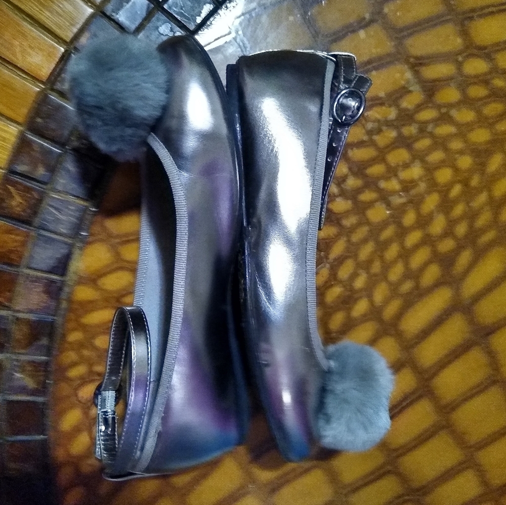Silver Ballerina Flats